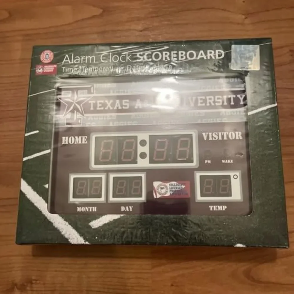 Texas A&M University Aggies Digital Alarm Clock Scoreboard Multi-Color